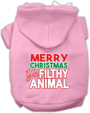 Ya Filthy Animal Screen Print Pet Hoodie Light Pink Xl (16)