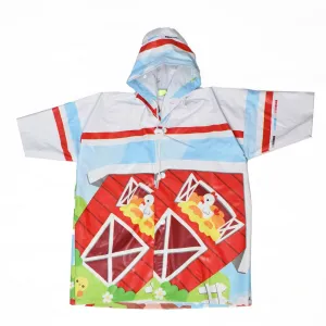 Yellow Chicks Theme Half Sleeves Raincoat